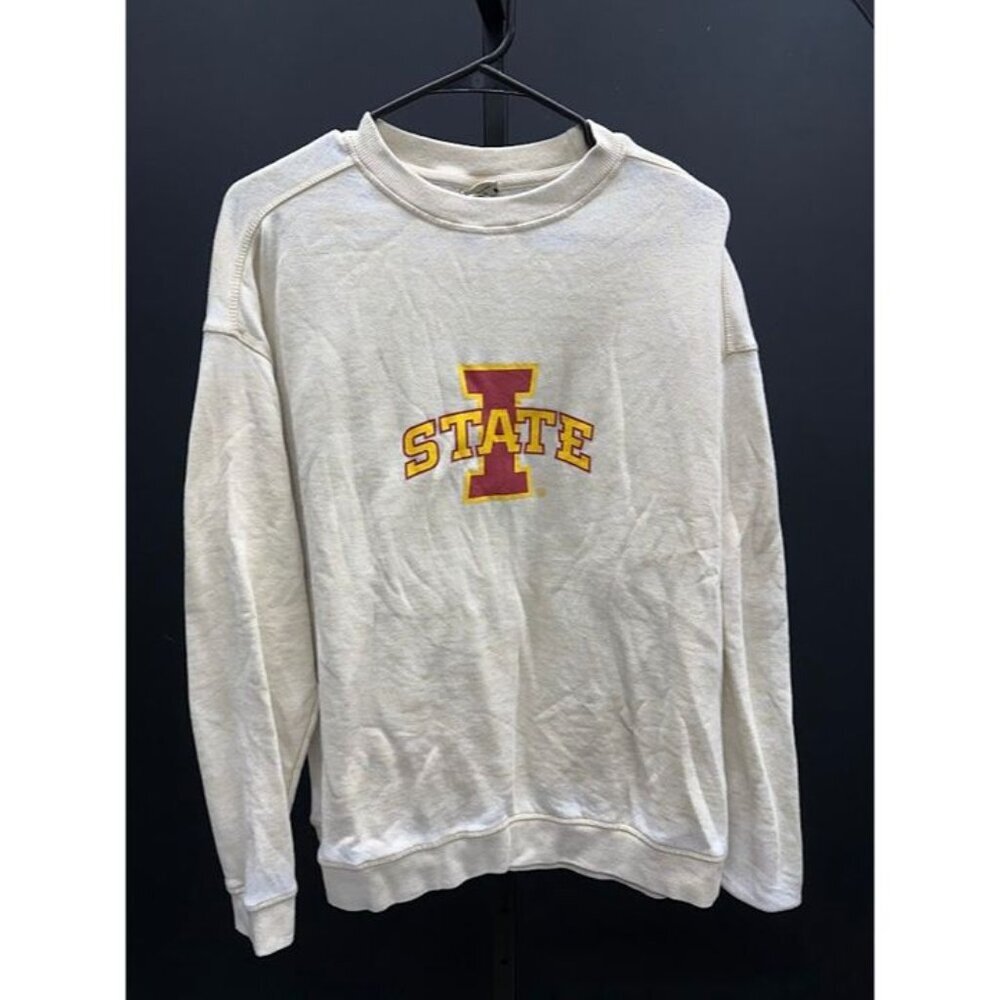 Chicka-d Cream Burnout Iowa State Cyclones Crewneck Sweatshirt
